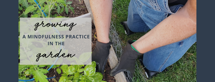 mindfulness practice at home, use knee pillows to cushion when gardening