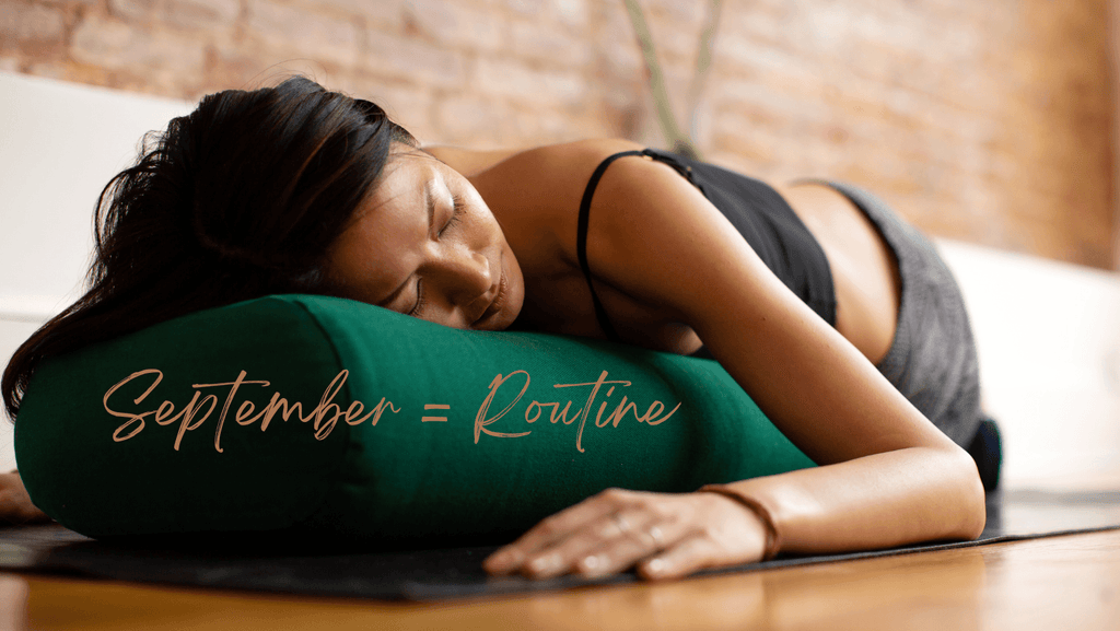 Fall Yoga Routine with yoga props
