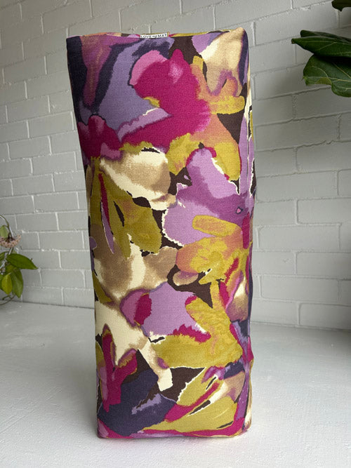 FloralWatercolourTallYogaCushion