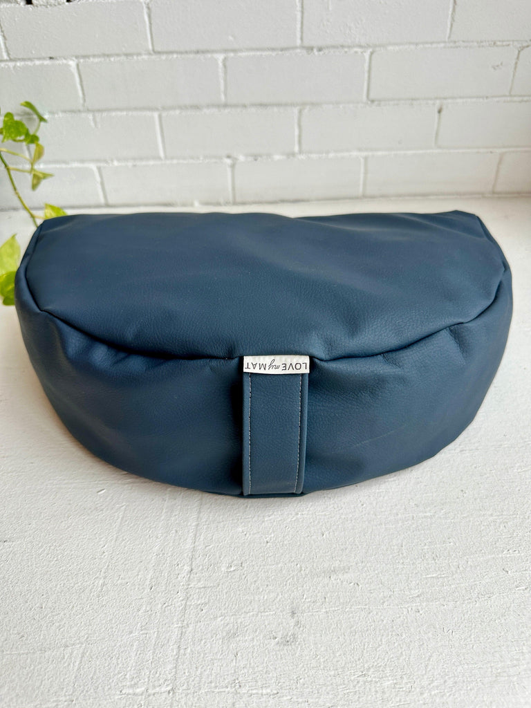 Navy Vinyl Meditation Cushion - Love My Mat