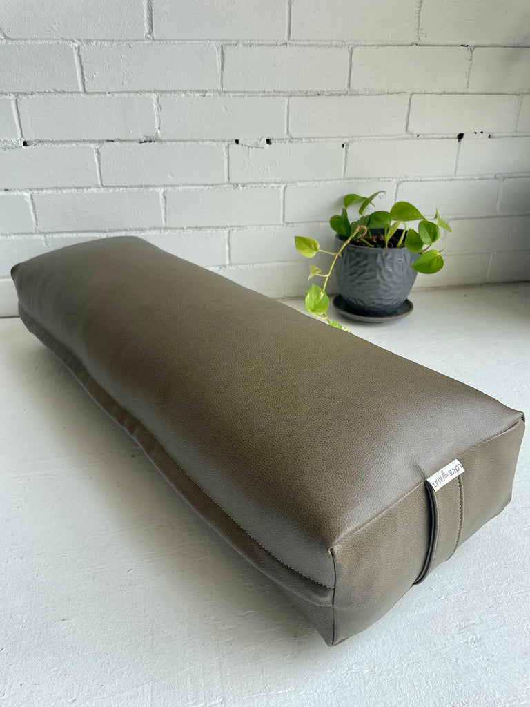 Almond Vinyl Long & Lean Bolster - Love My Mat
