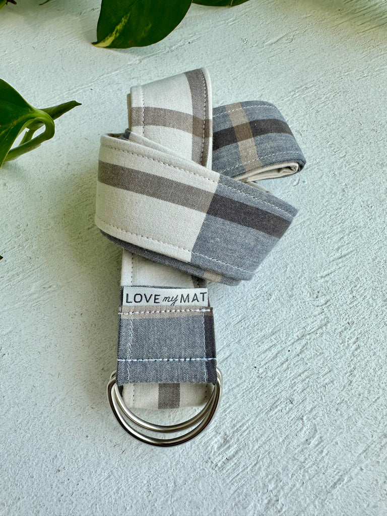 Plaid Yoga Strap - Love My Mat