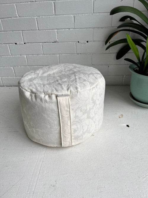 White Meditation Cushion made in Canada