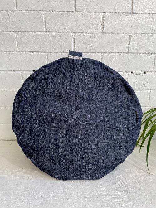 Denim Tall Modern Zafu - Love My Mat